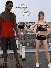 My big black dick would look good in that tight ass - Natasha's workout part 1 by Dark Lord
