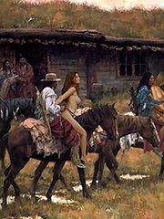 The girls both screamed and protested - Wild west by Damian art