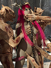 Scary dungeon filled with huge cocks - Captured Princess 2 by Demonbride